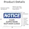Signmission Clean Supply Room Keep Door Closed, 7 in W x Rectangle, Vinyl Decal OS-2PACK-NS-D-57-L-10631 - alternate 5